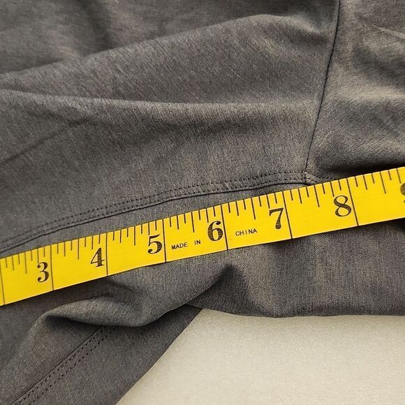 ALL IN MOTION Men's Zippered Side Pockets Gray Elastic Waist Shorts Activewea XL - Picture 8 of 9